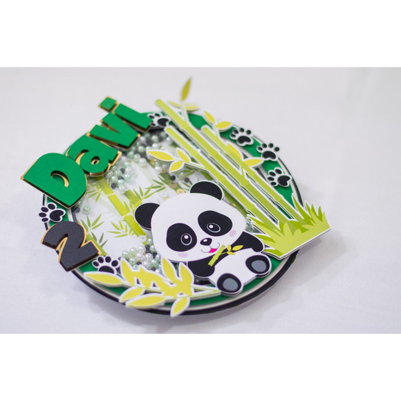 Topo de Bolo Panda