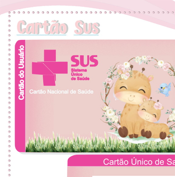 Cartão Digital Sus Girafinha