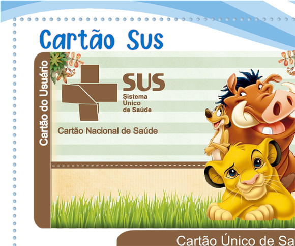 Cartão Digital Sus Rei Leão