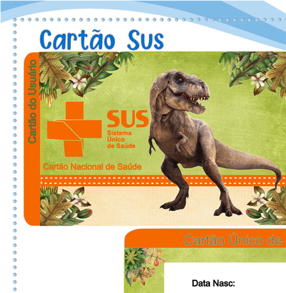 Cartão Digital Sus Dinossauro