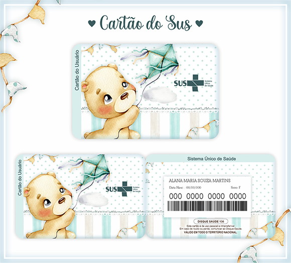 Cartão Digital Sus Ursinho