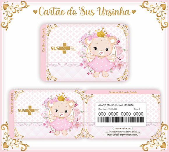 Cartão Digital Sus Ursinha