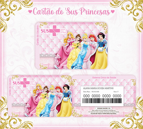 Cartão Digital Sus Princesas