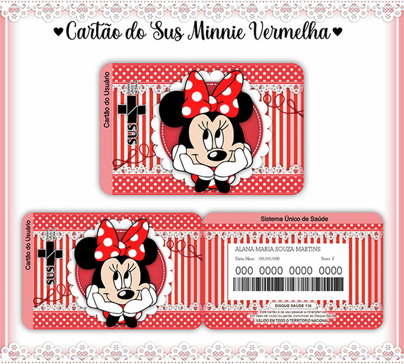 Cartão Digital Sus Minnie