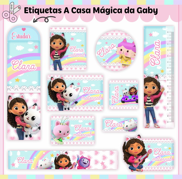 Arquivo Digital Etiqueta Escolar a Casa Magica da Gabi