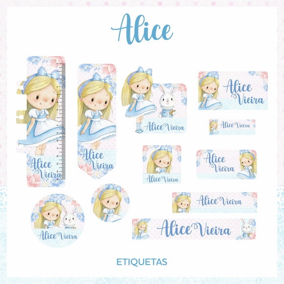 Arquivo Digital Etiqueta Escolar Alice
