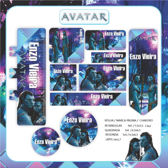 Arquivo Digital Etiqueta Escolar Avatar