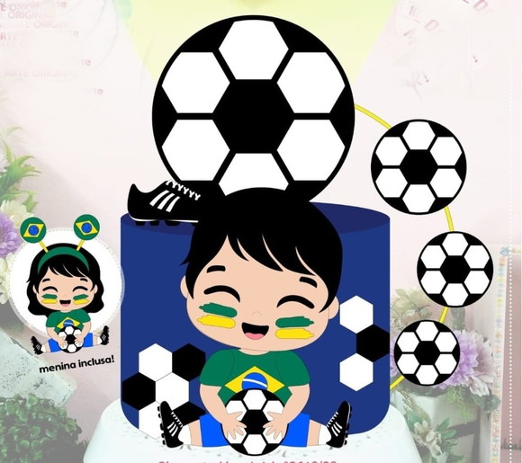 Topo de Bolo Copa do Mundo