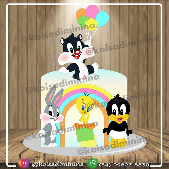 Topo De Bolo Looney Tunes