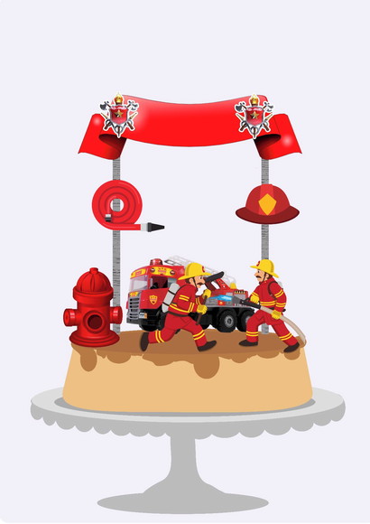 Topo De Bolo Bombeiro