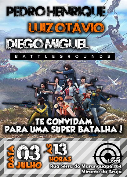 Convite Digital Free Fire