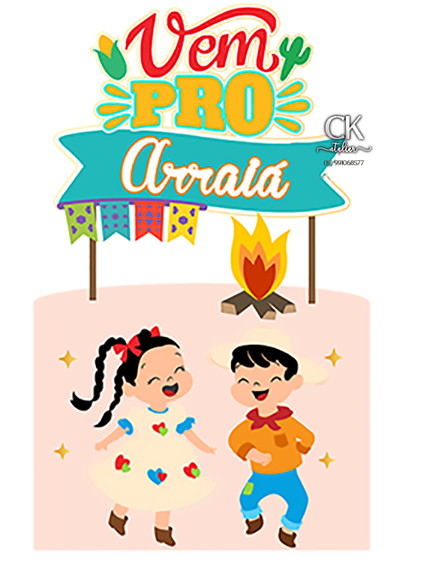 Topo de Bolo Arraiá