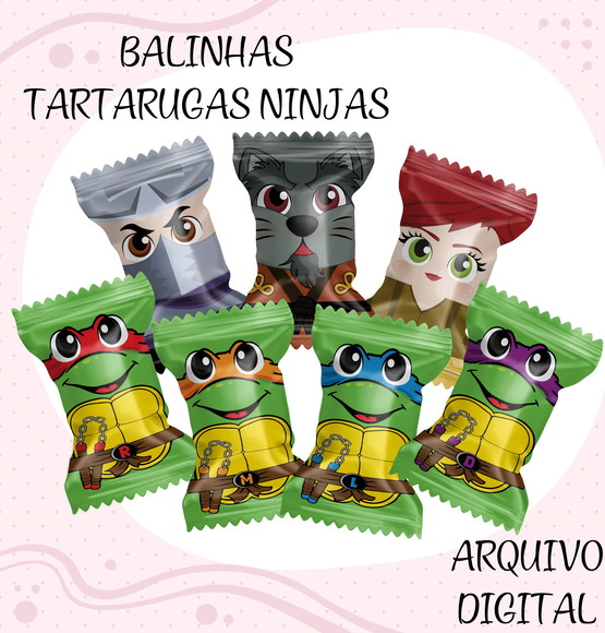 Arquivo Digital Balinha Tartaruga Ninja + Brindes