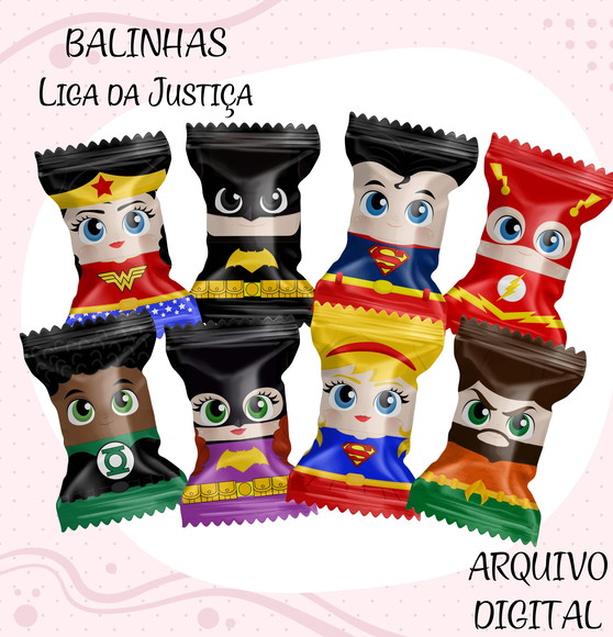 Arquivo Digital Balinha Liga da Justiça + Brindes