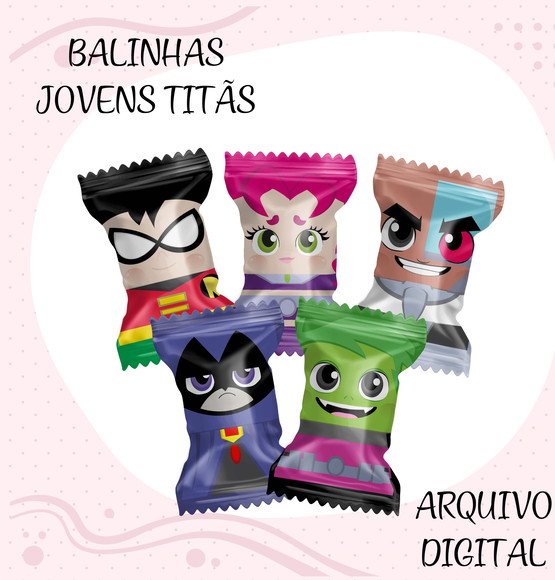 Arquivo Digital Balinha Jovens Titans + Brindes