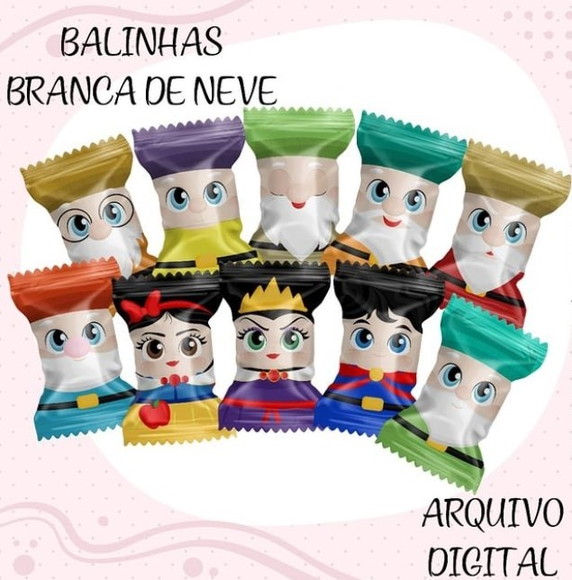 Arquivo Digital Balinha Branca de Neve + Brindes