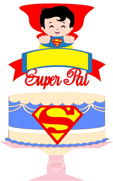 Topo de Bolo Super Homem