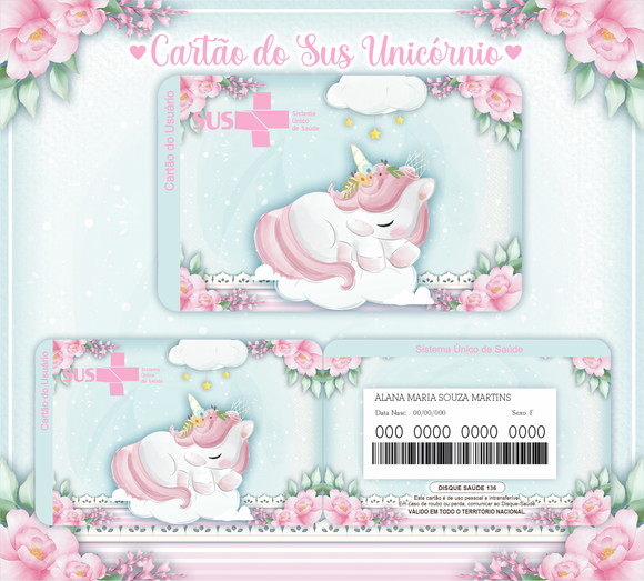 Cartão Sus Unicórnio