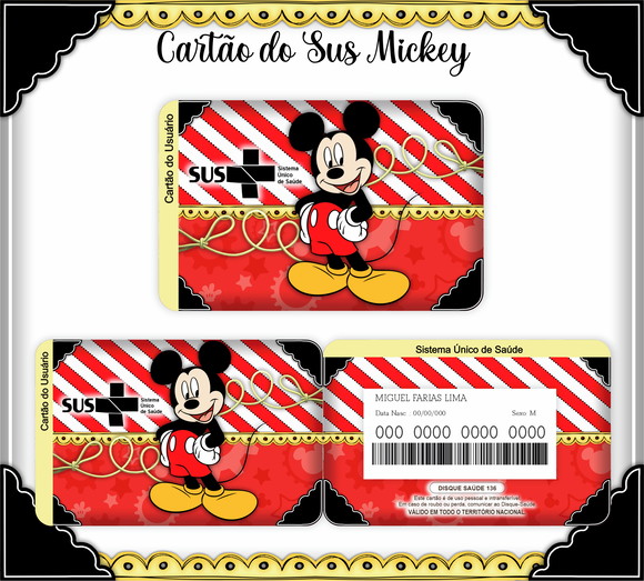Cartão SUS Mickey