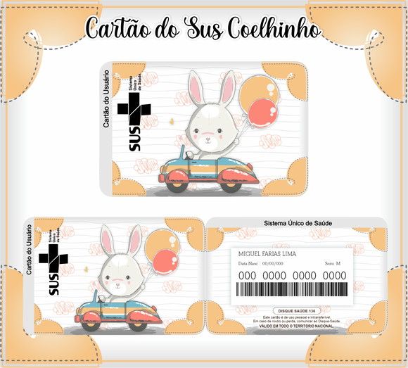 Cartão SUS Coelhinho