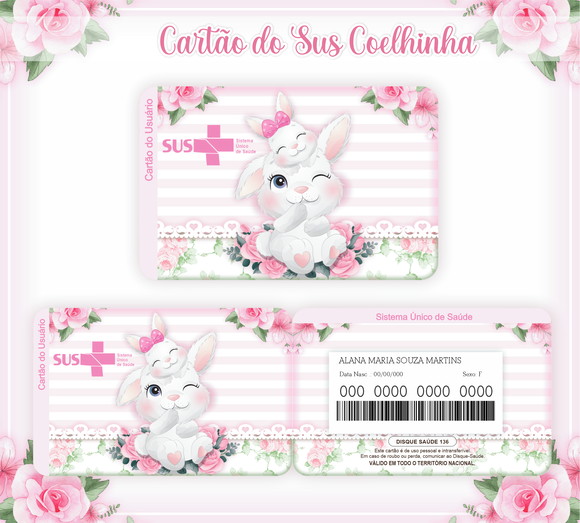 Cartão SUS Coelhinha