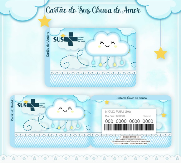 Cartão SUS Chuva de Amor