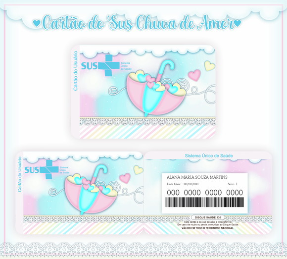 Cartão SUS Chuva de Amor