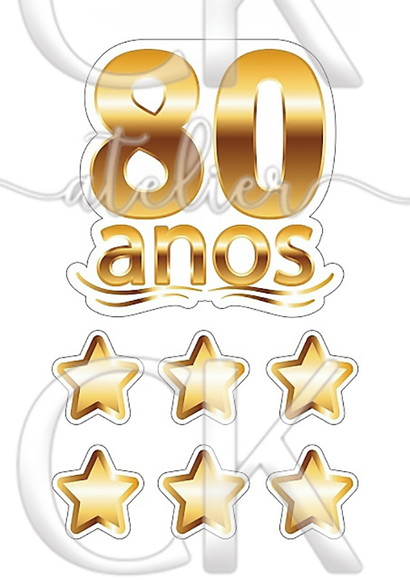 Topo de Bolo 80 anos