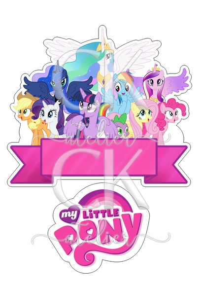 Topo de Bolo My Little Poney