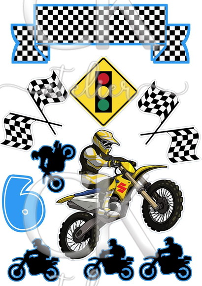 Topo de Bolo Moto cross