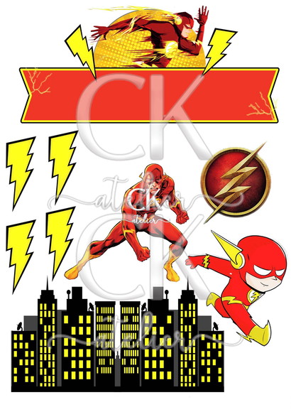 Topo de Bolo The Flash