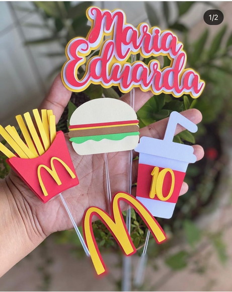 Topo de Bolo Macdonalds