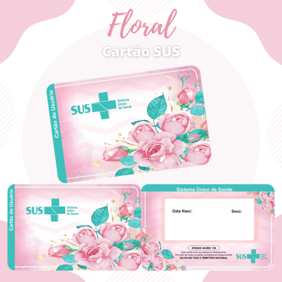 Cartão SUS Floral