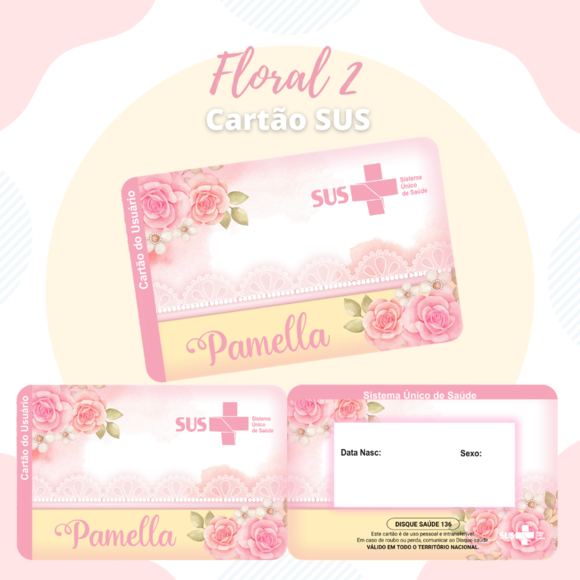 Cartão SUS Floral