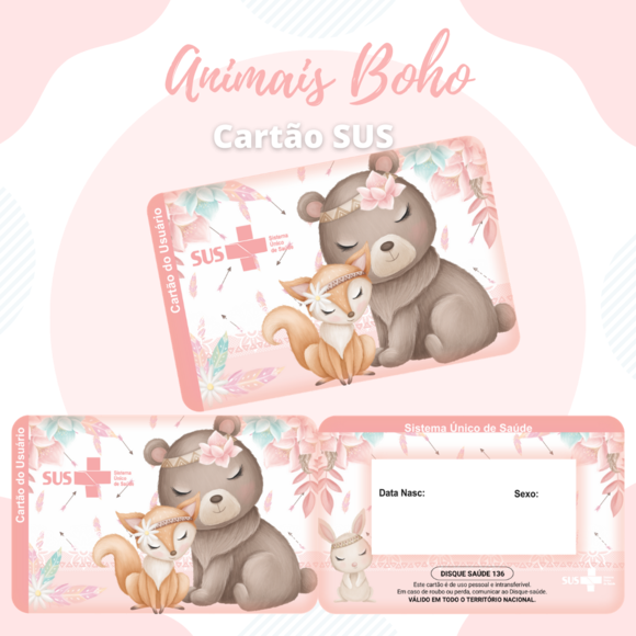 Cartão SUS Boho