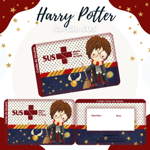 Cartão SUS Harry Potter