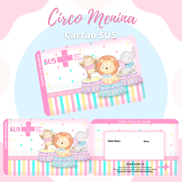 Cartão SUS Circo Menina