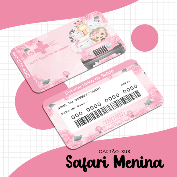 Cartão SUS Safari Menina