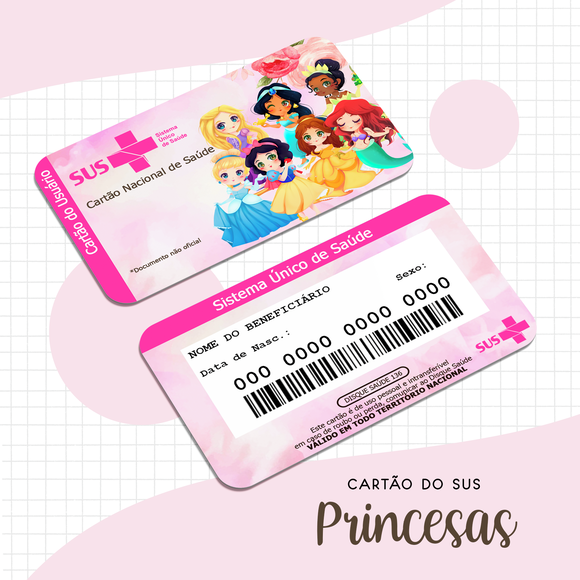 Cartão SUS Princesas