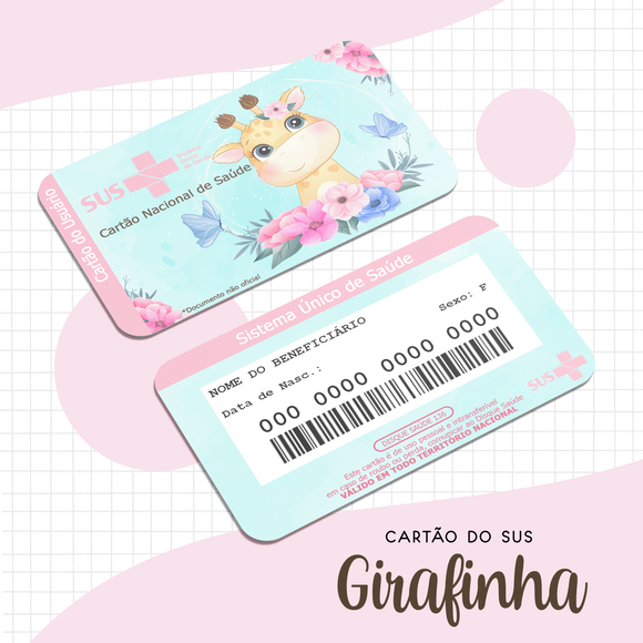 Cartão SUS Girafinha