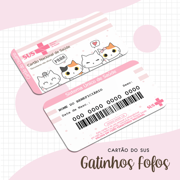 Cartão SUS Gatinhos