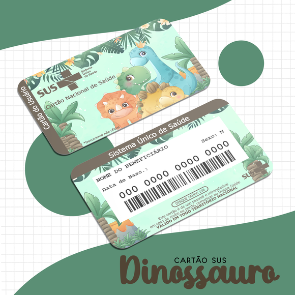 Cartão SUS Dinossauro