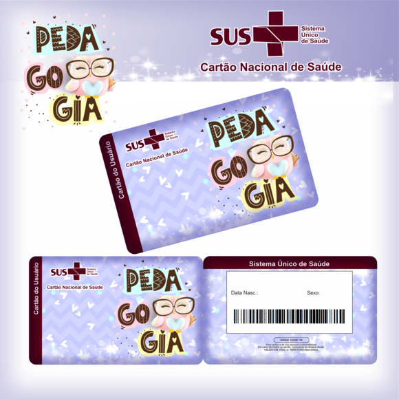 Cartão SUS Profissões Pedagogia