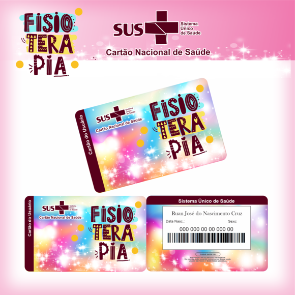 Cartão SUS Profissões FIsioterapia