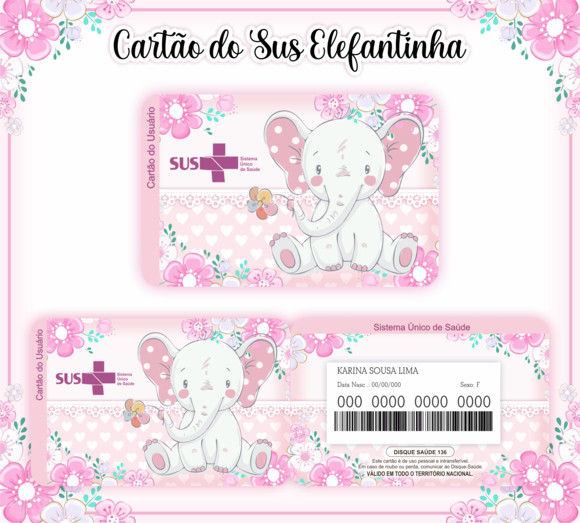 Cartão SUS Elefantinha