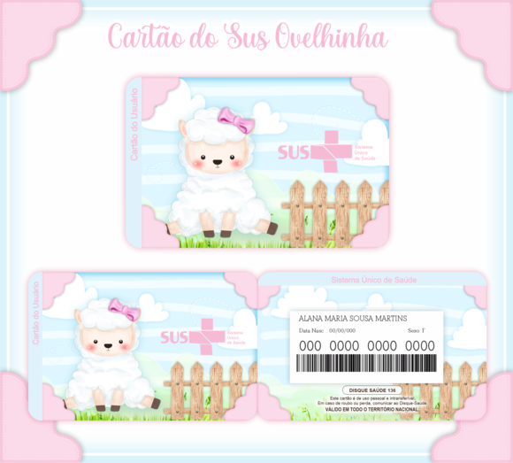 Cartão SUS Ovelhinha