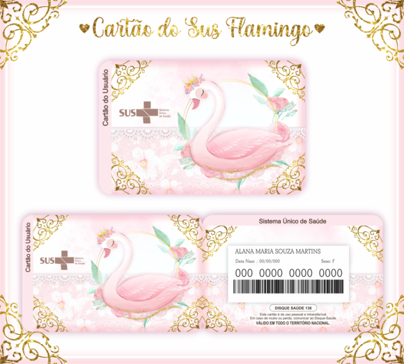 Cartão SUS Flamingos