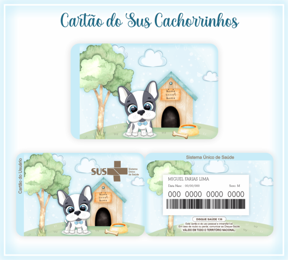 Cartão SUS Cachorrinho