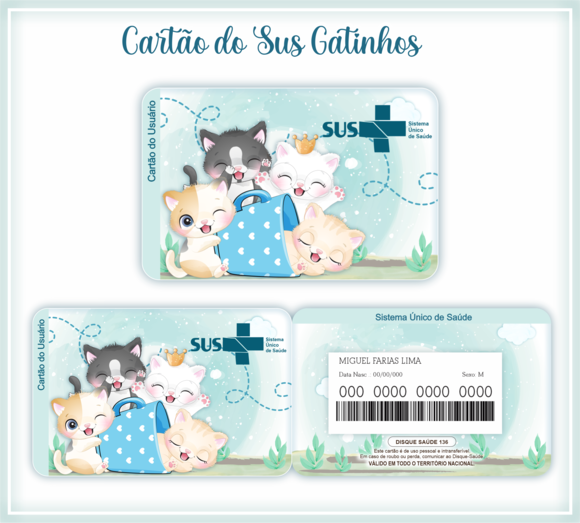Cartão SUS Gatinho