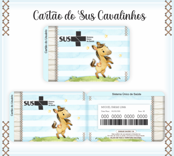 Cartão SUS Cavalinho